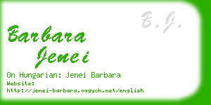 barbara jenei business card